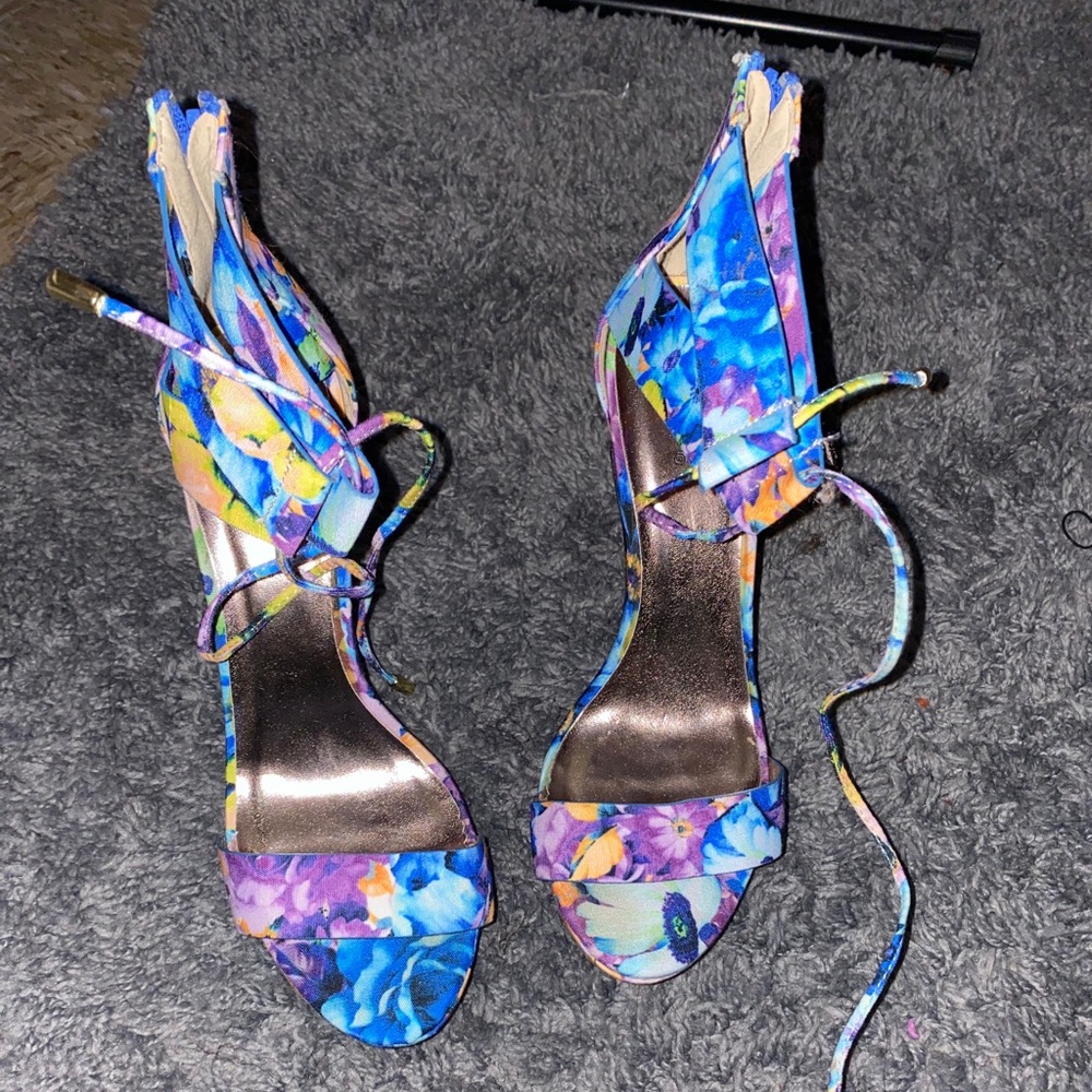 Floral high heels